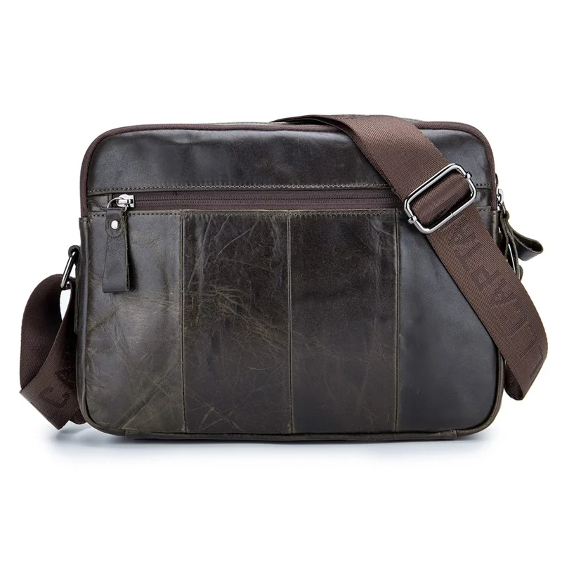 Bullcaptain 035 Crossbody-umhängetasche Top-layer-kuhladen-leder-tablet-aufbewahrungstasche - Eisenfarbe