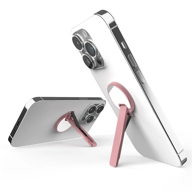 Cell Phone Kickstand Aluminum Alloy 360-Degree Rotary Desktop Phone Stand - Pink