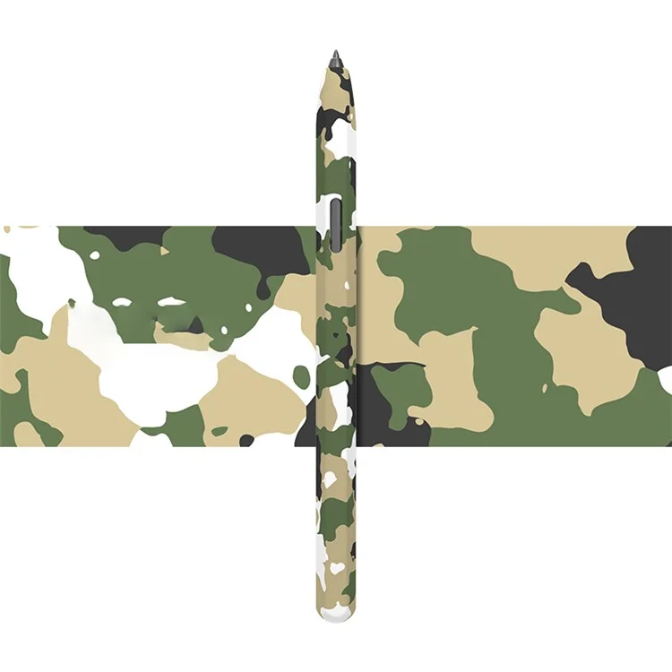 LOVE MEI Pour Samsung Galaxy Tab S6 Lite Étui de protection pour stylet Camouflage Housse en silicone pour crayon - Camo Blanc