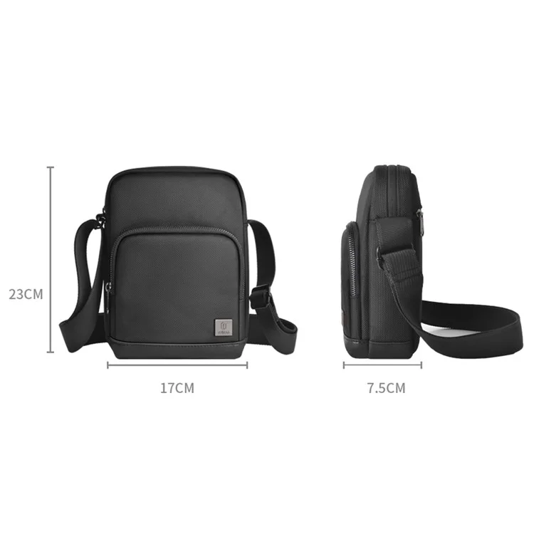 WIWU Hali Crossbody Bag Bolso de Hombro de Negocios Bolsa de Viaje de Poliéster para Niños, Hombres