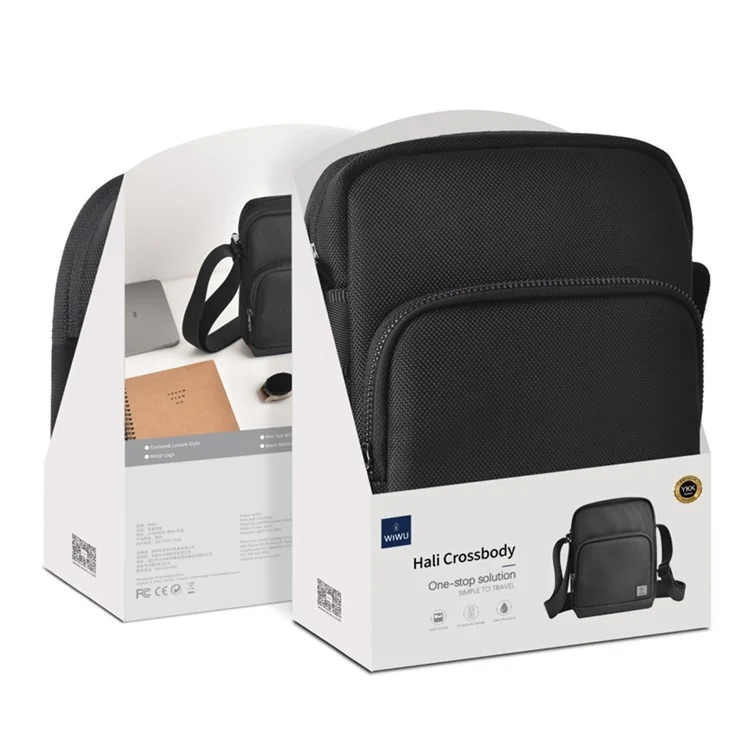 WIWU Hali Crossbody Bag Bolso de Hombro de Negocios Bolsa de Viaje de Poliéster para Niños, Hombres