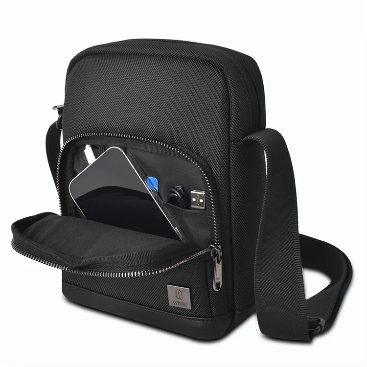 WIWU Hali Crossbody Bag Bolso de Hombro de Negocios Bolsa de Viaje de Poliéster para Niños, Hombres