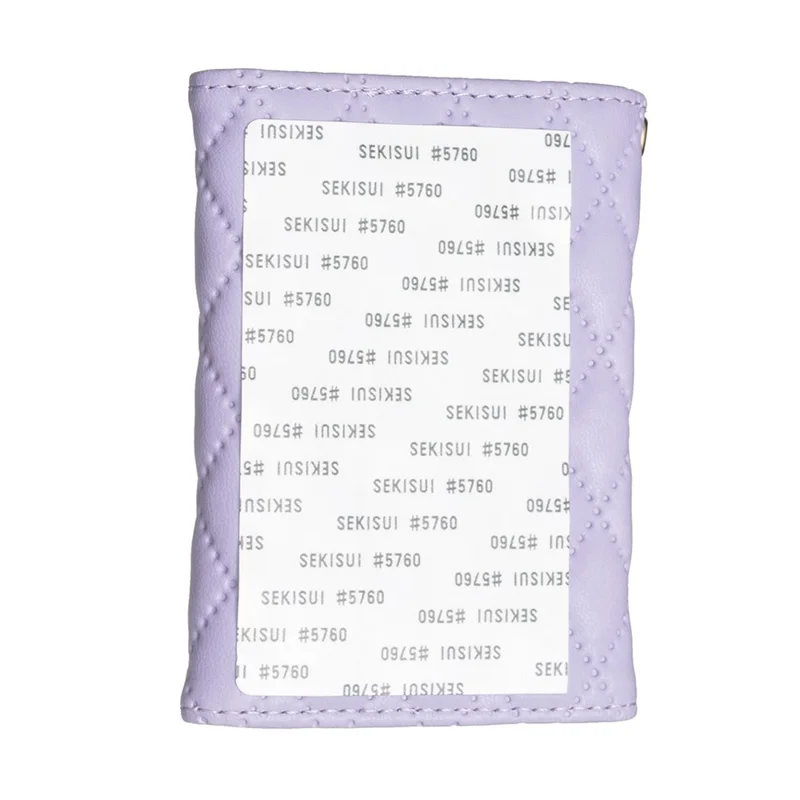 BFK10 Large Capacity Self-adhesive Phone Back Card Holder Horizontal Organ Type PU Leather Card Bag - Purple