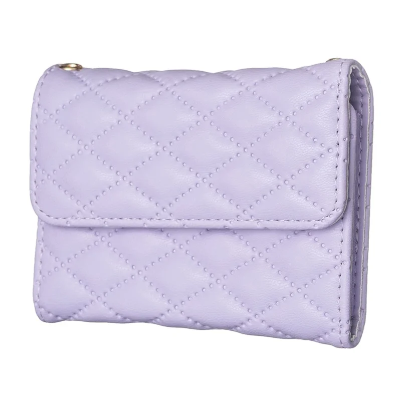 BFK10 Large Capacity Self-adhesive Phone Back Card Holder Horizontal Organ Type PU Leather Card Bag - Purple