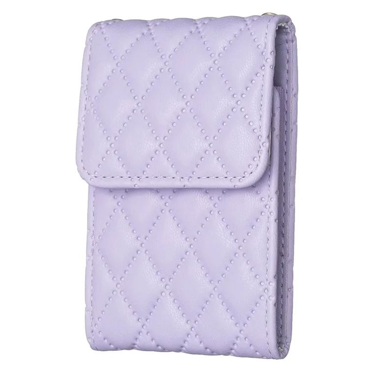 BFK08 Cell Phone Card Holder for Back Of Phone Case Imprinted Leather Card Pouch Sleeve Adhesive Sticker - Purple