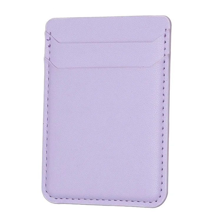 Porta Carte di Credito BFK12 per il Retro del Telefono Custodia in Pelle Litchi Tasca per Carte di Credito - Viola