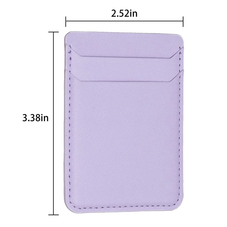Porta Carte di Credito BFK12 per il Retro del Telefono Custodia in Pelle Litchi Tasca per Carte di Credito - Viola