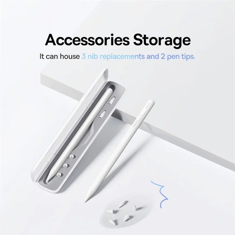 BASEUS Smooth Writing Series 2 Stylus Case Magnetic Storage Box Compatible with Pen Accessories, Pen Tips, Pen Nibs