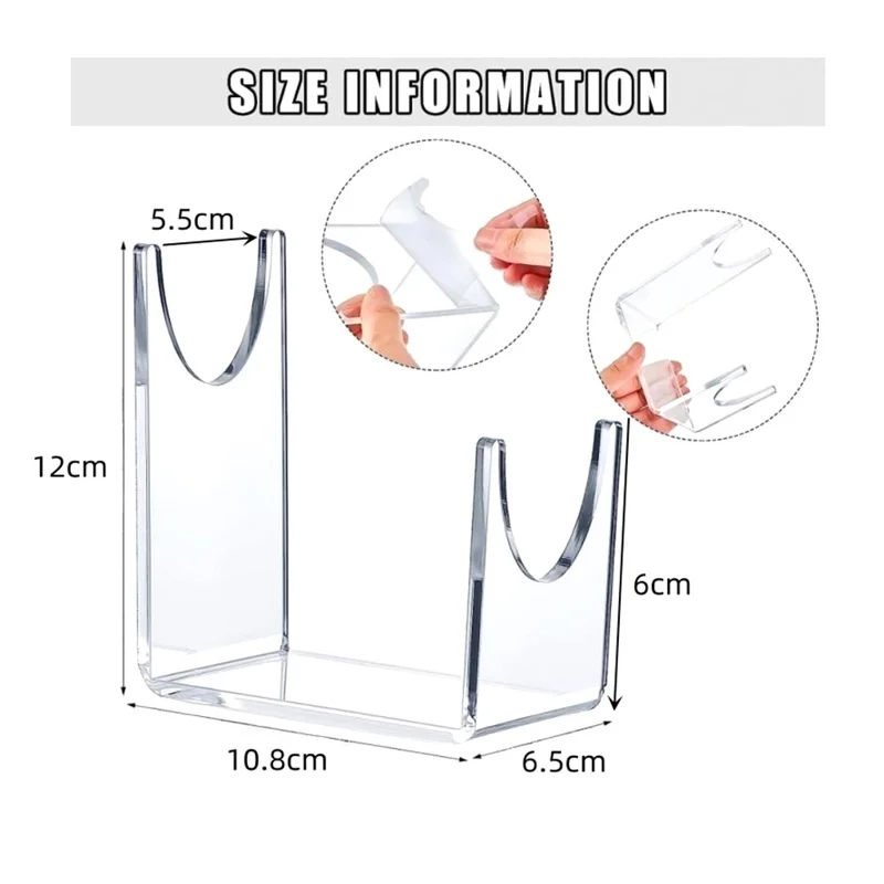 YX010 2PCS Horn Holder Stand Sturdy Acrylic Shofar Horn Display Storage Holder Rack for Store, Home