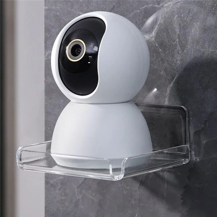 YX007 2Pcs / Set Security Camera Wall Hanger Acrylic Floating Wall Shelve Speaker Hanging Holder Mount