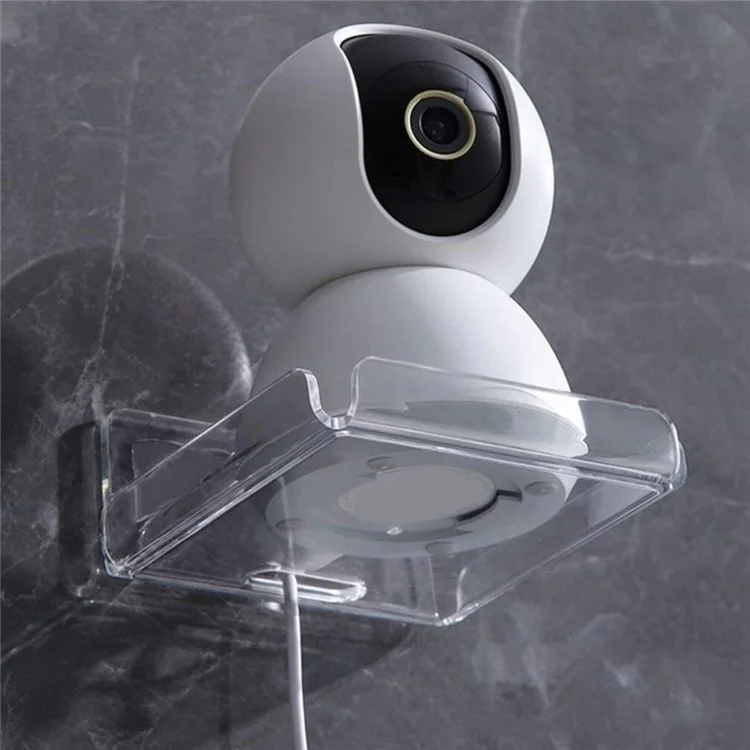 YX007 2Pcs / Set Security Camera Wall Hanger Acrylic Floating Wall Shelve Speaker Hanging Holder Mount