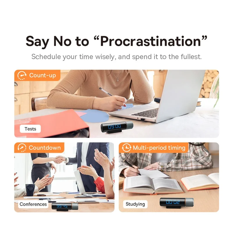 BASEUS Heyo Series Cronômetro Magnético de Contagem Regressiva com Função de Memória