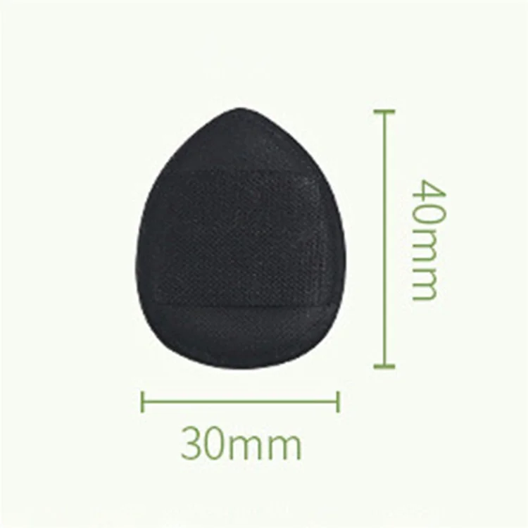 Mini Puff de Maquillage en Cuir PU Souple + Coussin Éponge de Beauté Pied Supporte l'Utilisation à Sec et Humide - Couleur Aléatoire