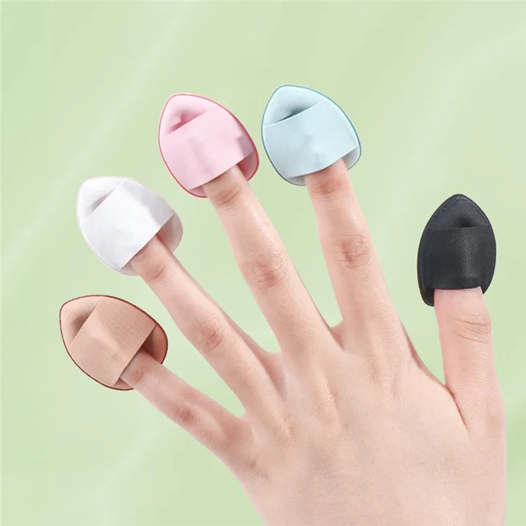 Mini Puff de Maquillage en Cuir PU Souple + Coussin Éponge de Beauté Pied Supporte l'Utilisation à Sec et Humide - Couleur Aléatoire