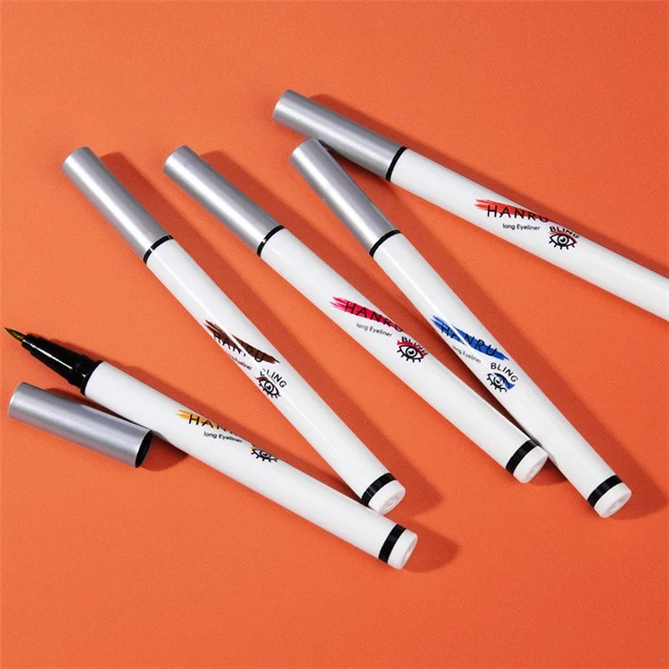 Wasserfester farbiger Eyeliner für Frauen, Flüssiger Eyeliner-Stift, schnelltrocknend, Make-up für die Augen - Rotbraun
