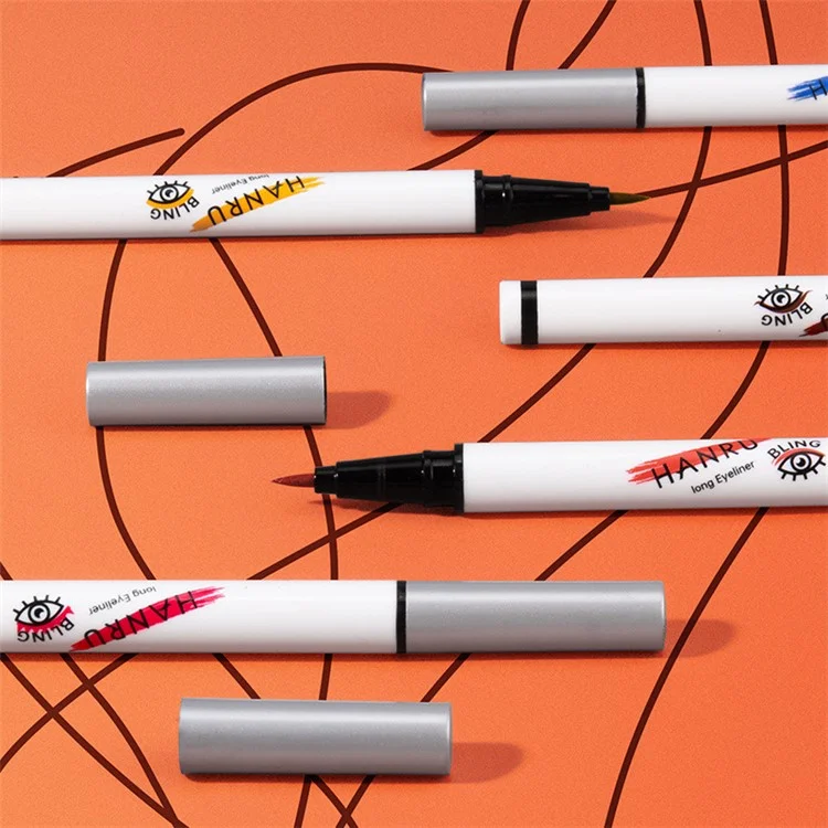 Wasserfester farbiger Eyeliner für Frauen, Flüssiger Eyeliner-Stift, schnelltrocknend, Make-up für die Augen - Rotbraun