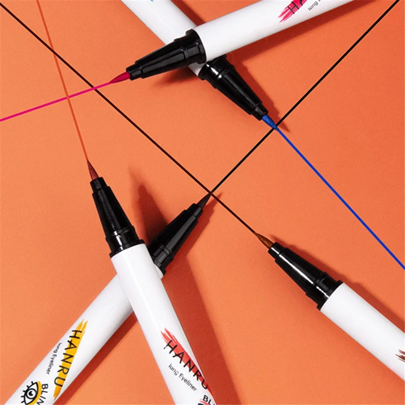 Waterproof Colored Eyeliner for Women Liquid Eyeliner Pencil Quick Dry Eyes Makeup Pencil - Blue