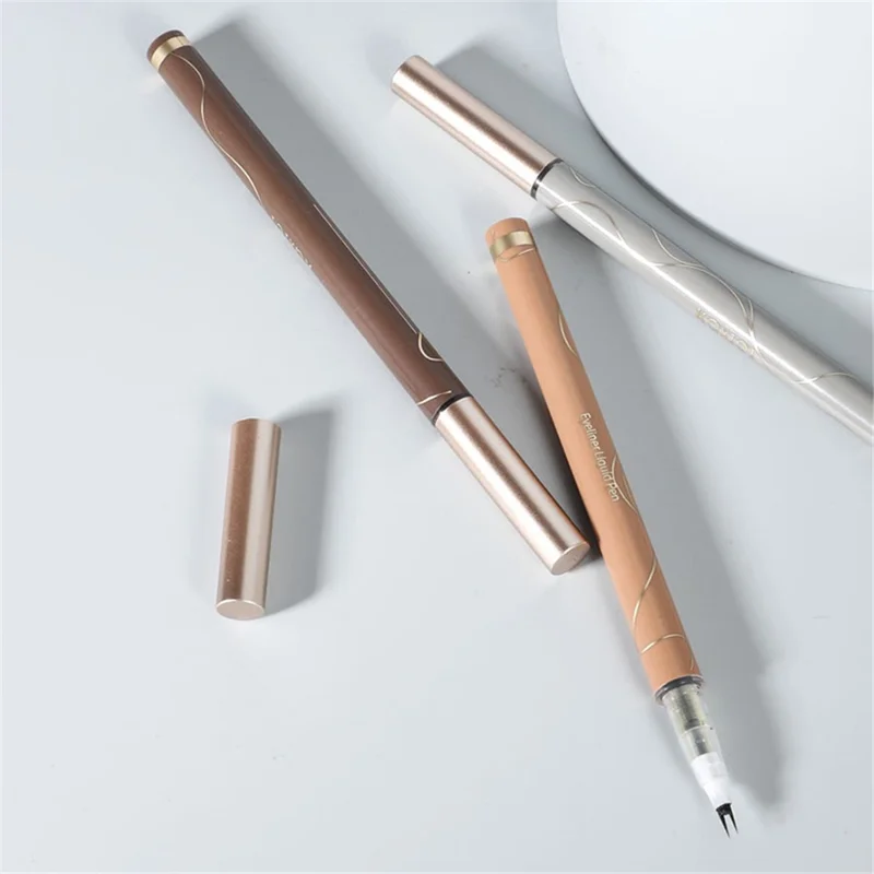 KAXIER Double Tip Lower Eyelash Pencil Waterproof Dual Pronged Bottom Eyelashes Pen Slim Liquid Eyeliner for Eye Makeup - Grey Black