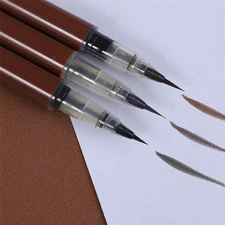 Lápis de Sobrancelha Impermeável BIYA Eye Makeup Eyebrow Pencil Cria Sobrancelhas de Aparência Natural Ferramenta de Maquiagem - Cinza