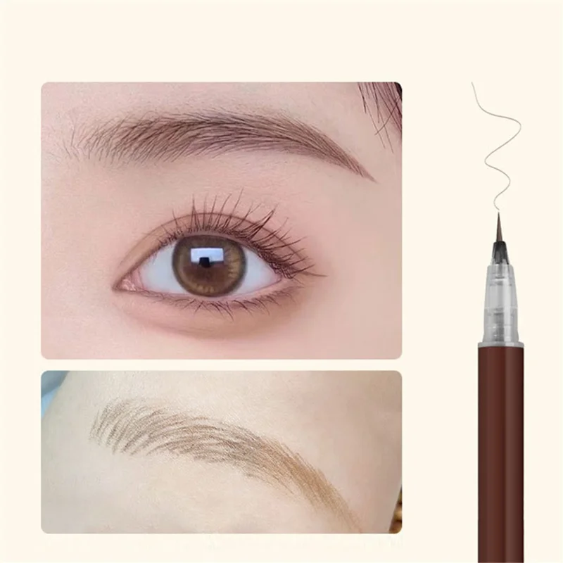 BIYA Eyebrow Pen Waterproof Eye Makeup Eyebrow Pencil Creates Natural-Looking Brows Makeup Tool - Brown