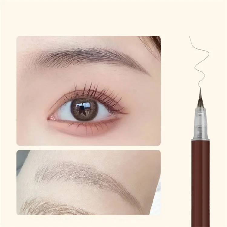BIYA Eyebrow Pen Waterproof Eye Makeup Eyebrow Pencil Creates Natural-Looking Brows Makeup Tool - Grey Brown