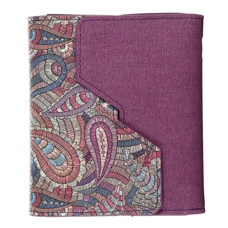 Pour le boîtier de protection en cuir pour cigarette électronique IQOS ILUMA - Motif de conception à épissage, résistant aux chocs, sac de rangement - Violet