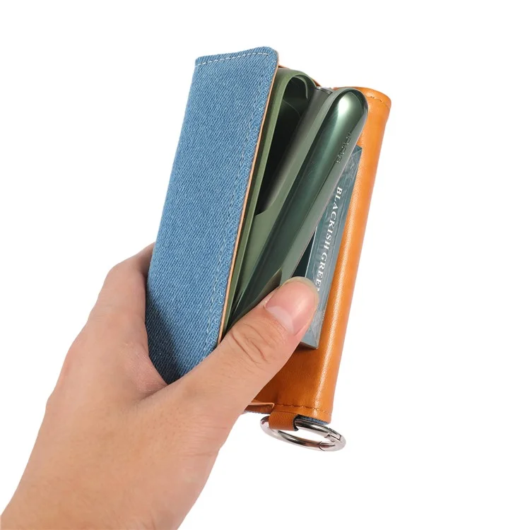 For IQOS ILUMA E-cigarette Protective Case Star Decor Portable Storage Bag - Denim / Silver Star