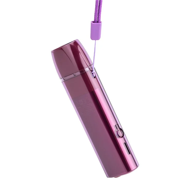 For IQOS ILUMA ONE Hard PC Protective Case E-cigarette Drop-proof Cover with Lanyard - Dark Purple