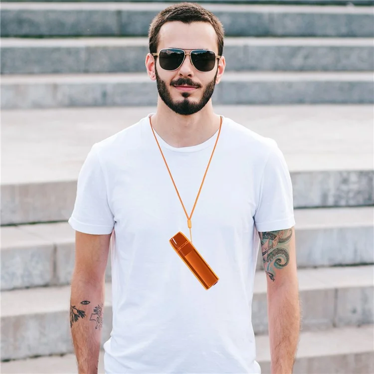 For IQOS ILUMA ONE Hard PC Protective Case E-cigarette Drop-proof Cover with Lanyard - Dark Purple