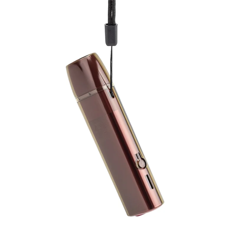 For IQOS ILUMA ONE Hard PC Protective Case E-cigarette Drop-proof Cover with Lanyard - Grey