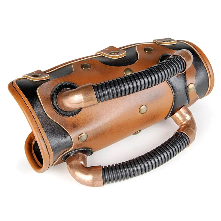 FAS002BN Ретро рыцарский браслет для рук на Хэллоуин из искусственной кожи Steampunk Cosplay Props