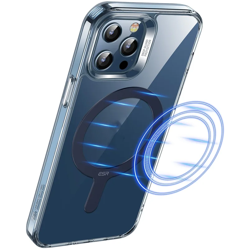 ESR 2Pcs Phone Magnetic Ring Ultra Thin Wireless Charging Ring Compatible with MagSafe Charger - Blue