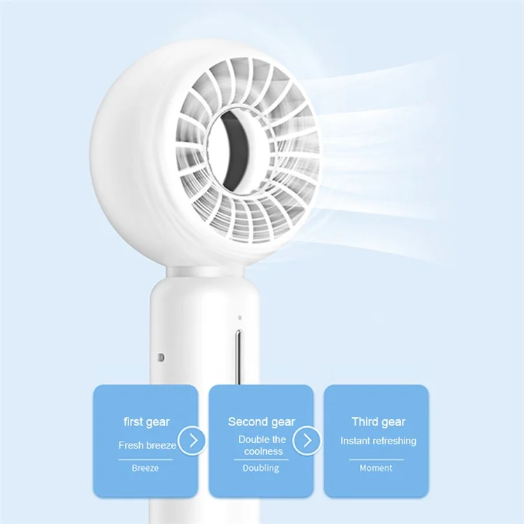 TGVI'S Portable USB Rechargeable Cooling Fan Handheld Summer Fan - White