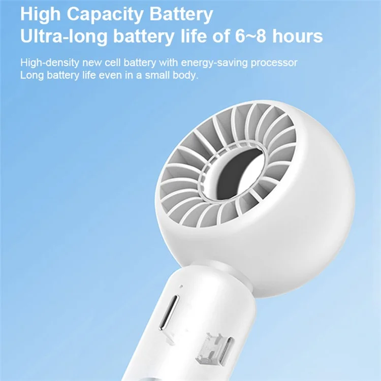 TGVI'S Ventilateur de refroidissement portable rechargeable USB - Blanc