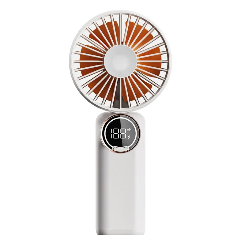 Z3 Portable Handheld Cooling Fan with Digital Display 2400mAh 24 Hours Rechargeable Summer Fan - White