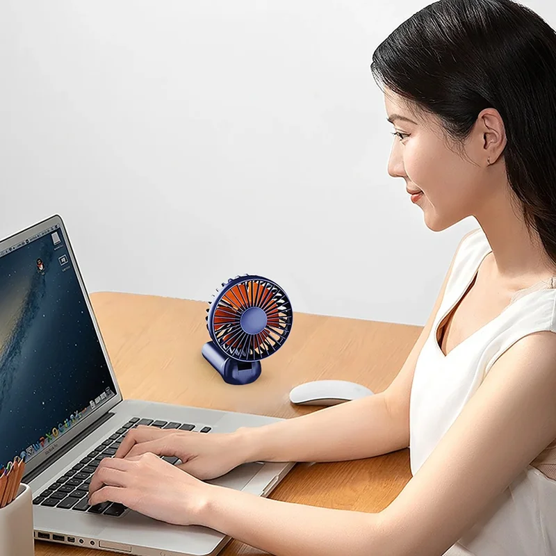 Z3 Portable Handheld Cooling Fan with Digital Display 2400mAh 24 Hours Rechargeable Summer Fan - White