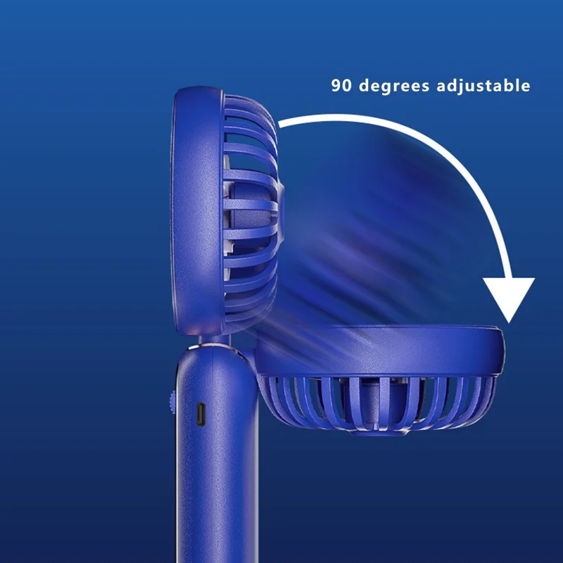 F188 Portable USB Rechargeable Cooling Fan 100 Wind Speeds Handheld Summer Fan - Black