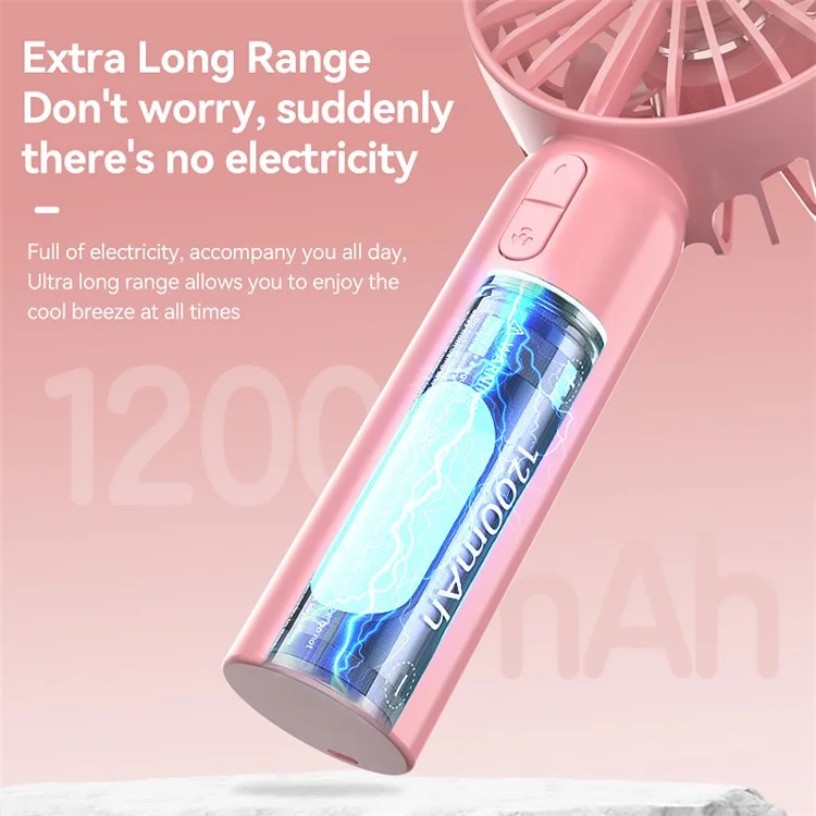 Mini18 Three Speeds Silent Summer Cooling Fan Nano Spray Mini Handheld Fan - Blanc