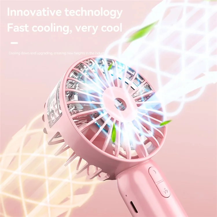 Mini18 Three Speeds Silent Summer Cooling Fan Nano Spray Mini Handheld Fan - Blanc