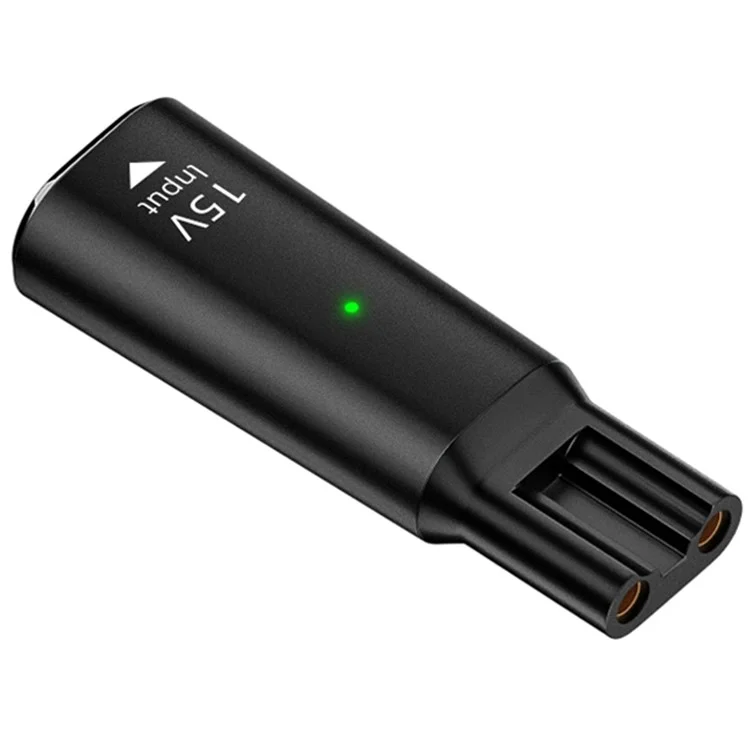 For Philips Shavers Hair Clippers Charging Adapter Type-C Female to 15V Oval Adapter - Black