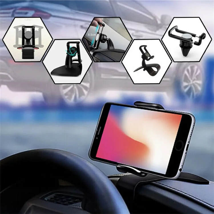 Car Dashboard 360 Degree Rotatable Mobile Phone Holder Stand