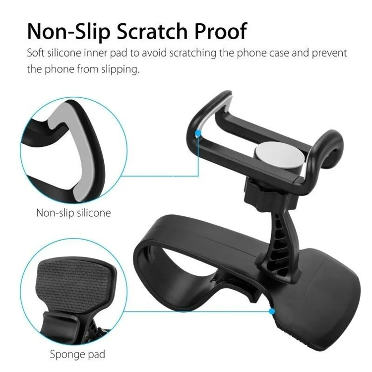 Car Dashboard 360 Degree Rotatable Mobile Phone Holder Stand