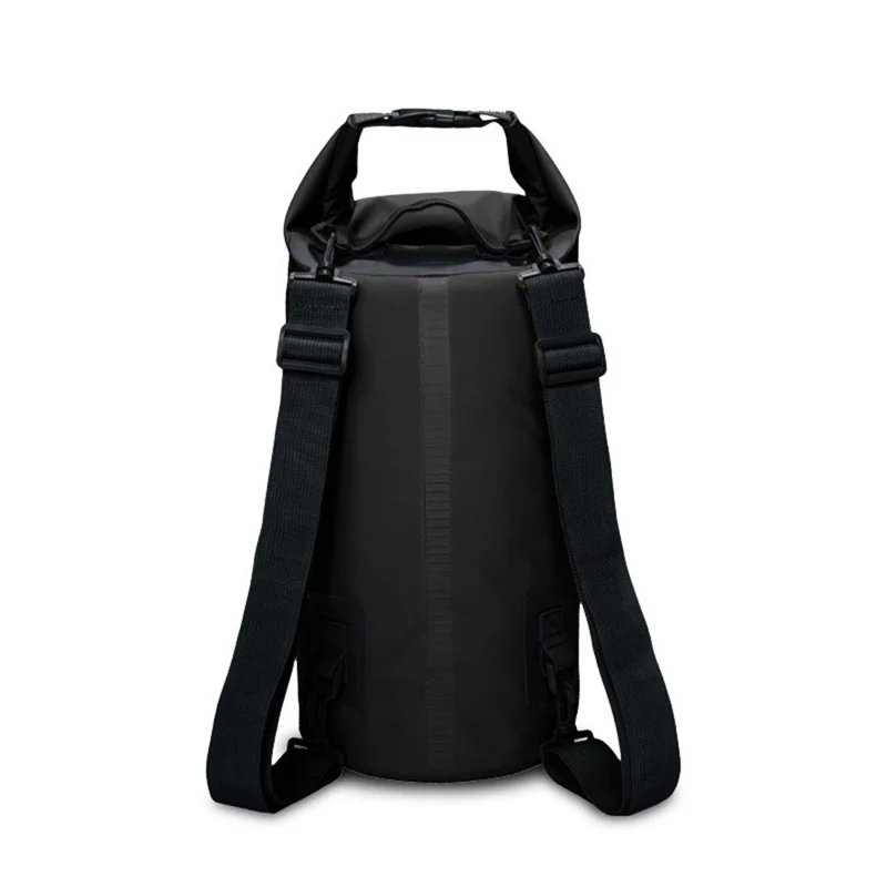 15L Waterproof Dry Bag Bucket Backpack for Kayaking Rafting Beach - Black