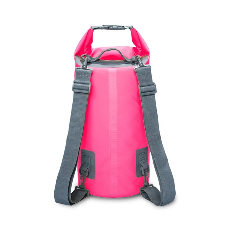 Bode de Sac Sèche 30L Sac à Dos Imperméable Extérieur Sac à Dos de Plage de Rafting - Rose