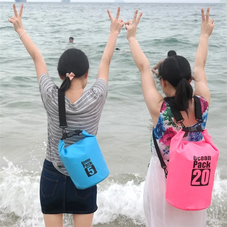 Saco Seco de Bolsas Impermeables al Aire Libre de 10l Para Natación Flotante - Negro