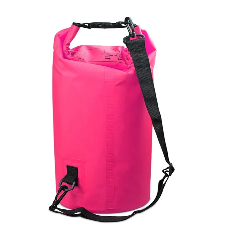 30L Outdoor Rafting Bucket Backpack Floating Waterproof Dry Bag - Rose