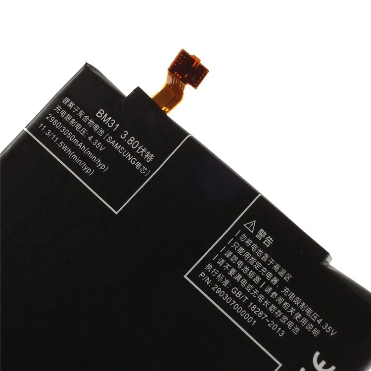 OEM BM31 3050mAh Li-polymer Battery Replacement for Xiaomi Mi 3 / Redmi Note 5A / Redmi Y1 Lite / Redmi Note 5A Prime / Redmi Y1