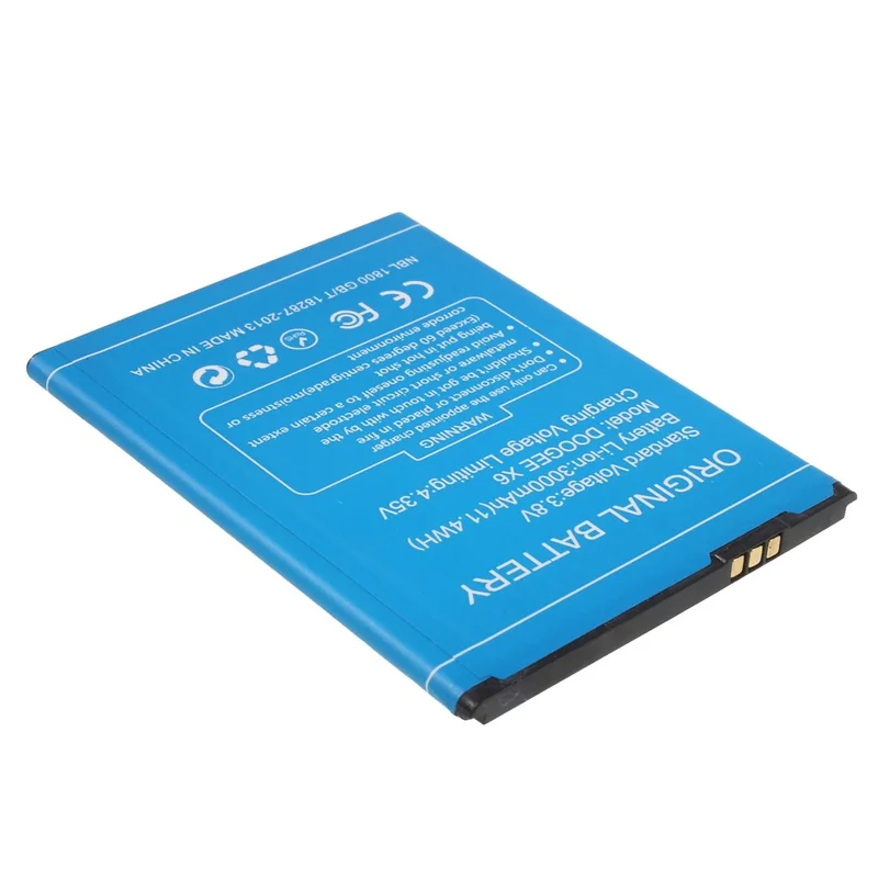 S/N: HT1112X6000650 Li-ion Battery for Doogee X6 (3000mAh)
