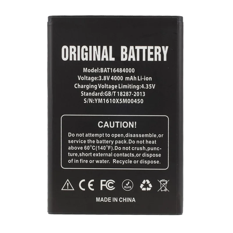 For Doogee X5 Max 4000mAh BAT16484000 Li-ion Battery Replacement