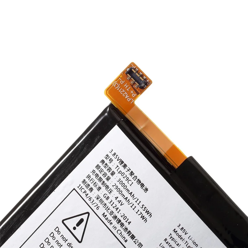 Substituição de bateria TLp029C1 TLp029C7 3000mAh para Alcatel 3C (sem logotipo)